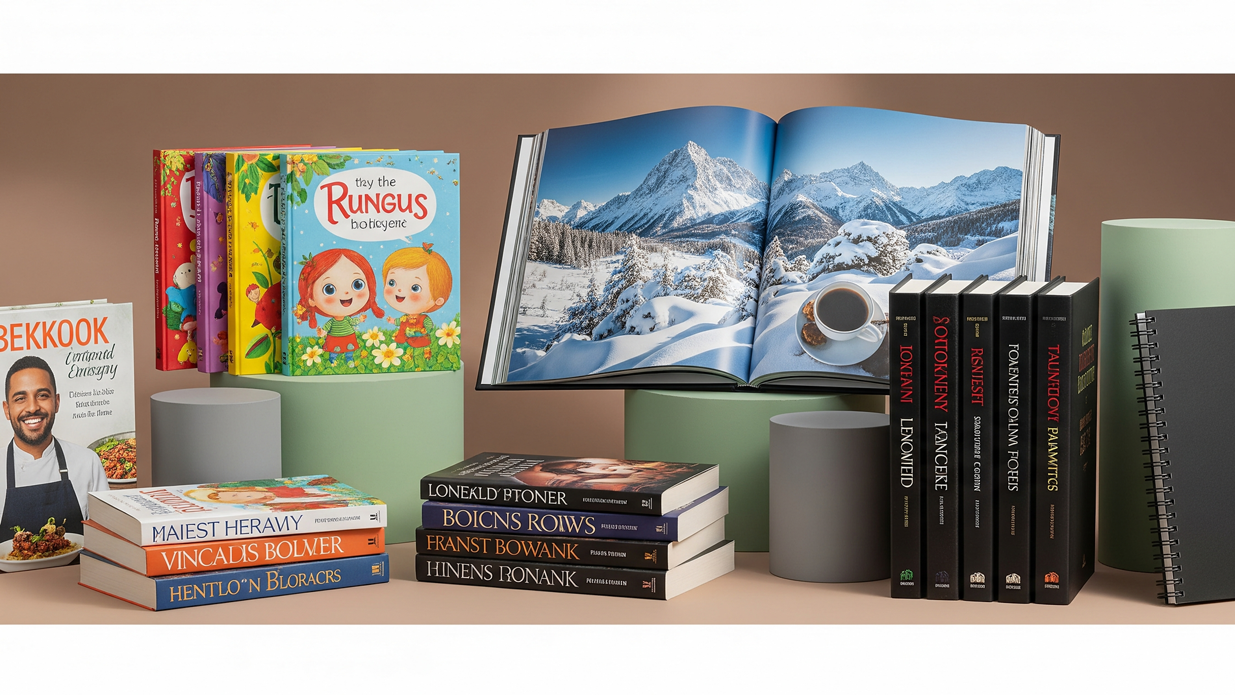 Printed books and custom publishing samples