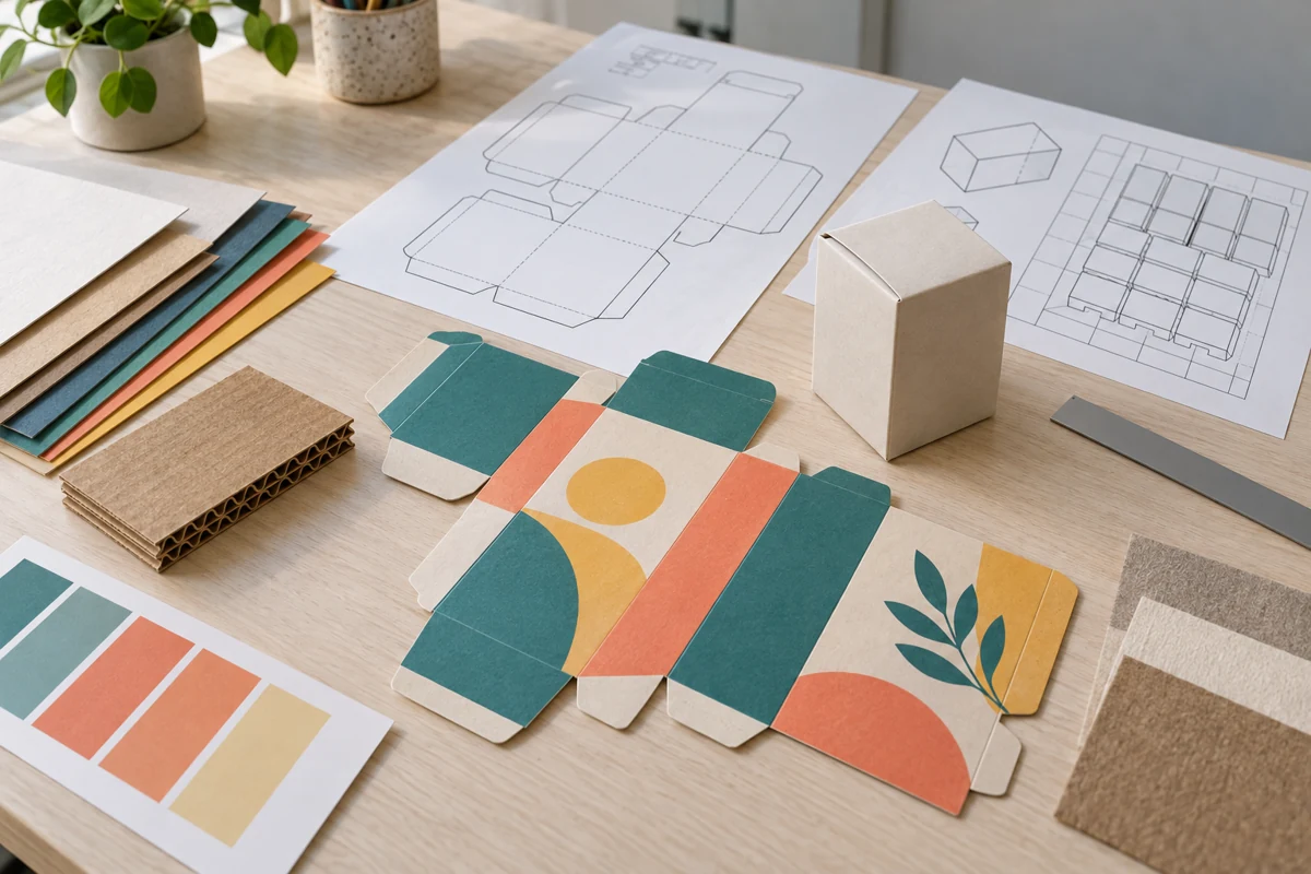 Packaging structure and material research — topic illustration