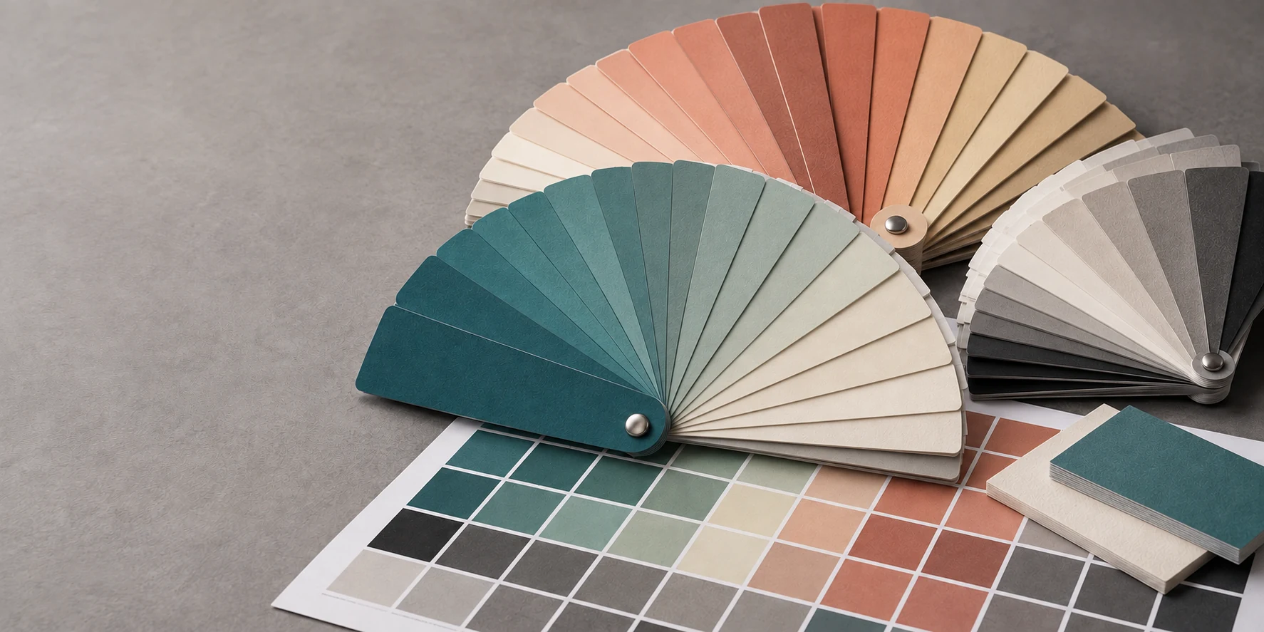 Color swatch cards for professional printing color matching
